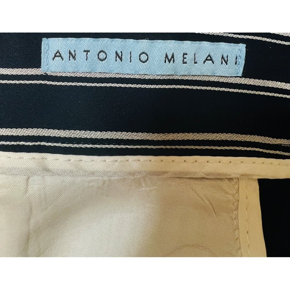 Antonio Melani Womens Striped Wide-Leg Capris Size 10 Navy & White - Picture 3 of 4